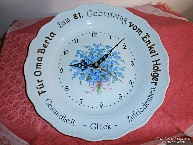 Beautiful porcelain plate clock