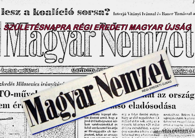 1993 február 17  /  MAGYAR NEMZET  /  SZÜLETÉSNAPRA RÉGI EREDETI MAGYAR ÚJSÁG Szs.:  4227