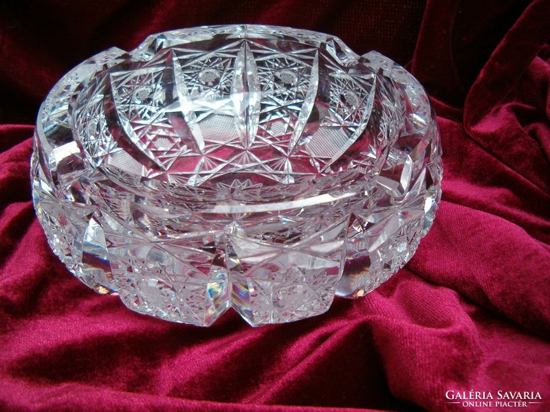 Lead crystal antique ashtray