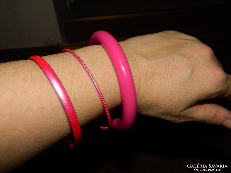 Pink charm bracelets