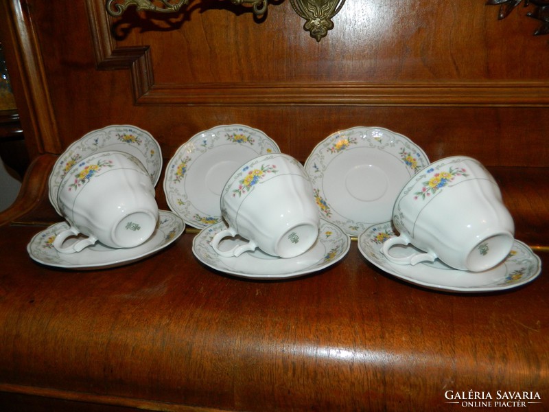 Bavaria teás csésze készlet alátét kistányérokkal