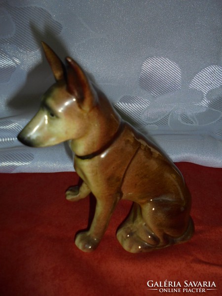 Antik RITKA hollóházi porcelán kutya figura( sérült)