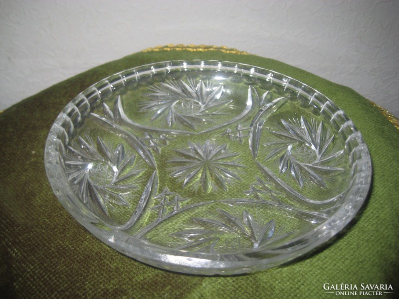 Kristály üveg tálkák  , 2 db  15,5 cm