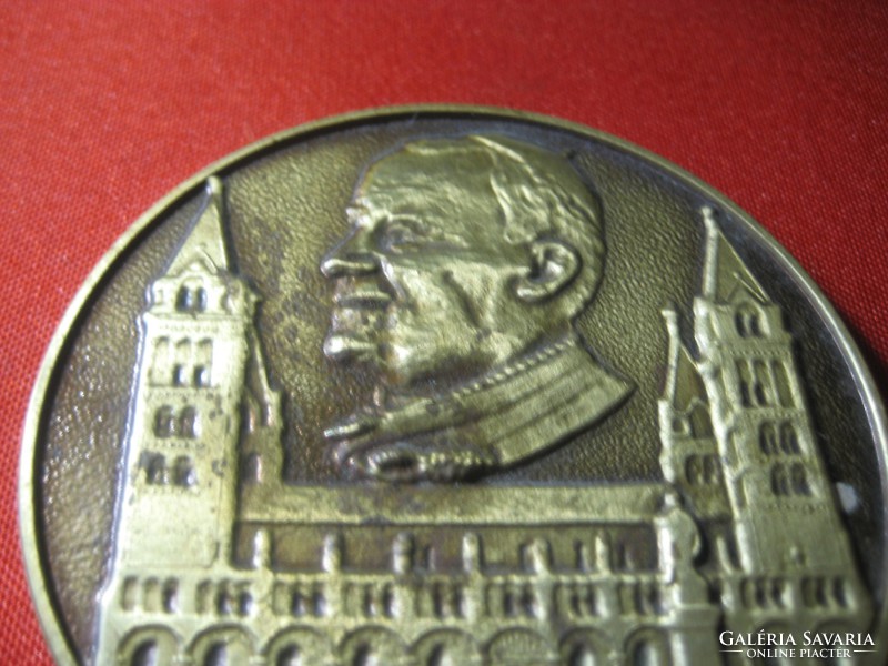 II. Commemorative medal issued to commemorate the visit of Pope János Pál to Pécs, 7 cm