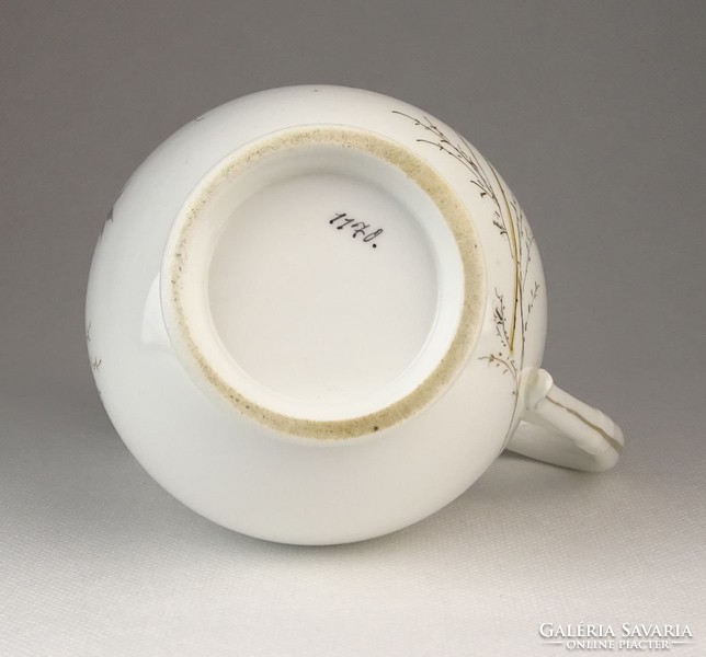 0Q317 Antik porcelán tejszínes kiöntő 14 cm