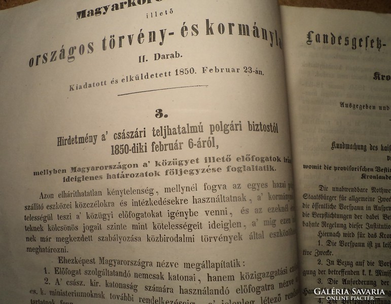 Előfogat - Vorspann.+ Kormánylap 1850