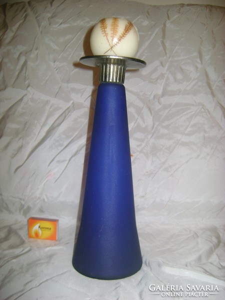 Gyertyatartó - fém, üveg - 30,5 cm