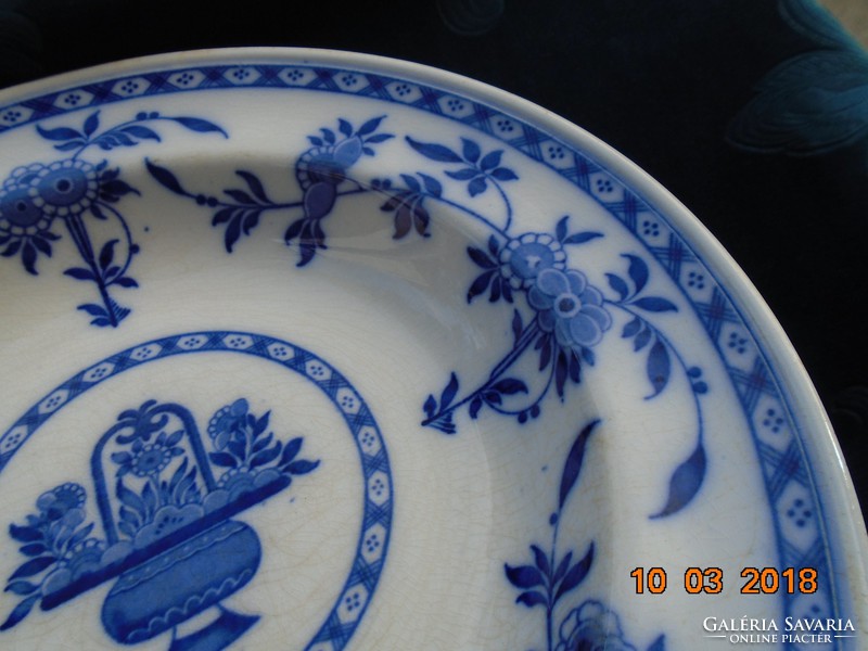 1871 Diamond marked pattern bowl henry bourne designed delft pattern 26.3 cm