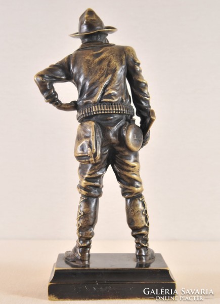 Carl Kauba, T. Curts (Austria, 1895-1929): Cowboy, bronz szobor