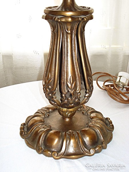 Hatalmas, barokk stílusú, bronz asztali, hangulatlámpa  /M=80 cm/