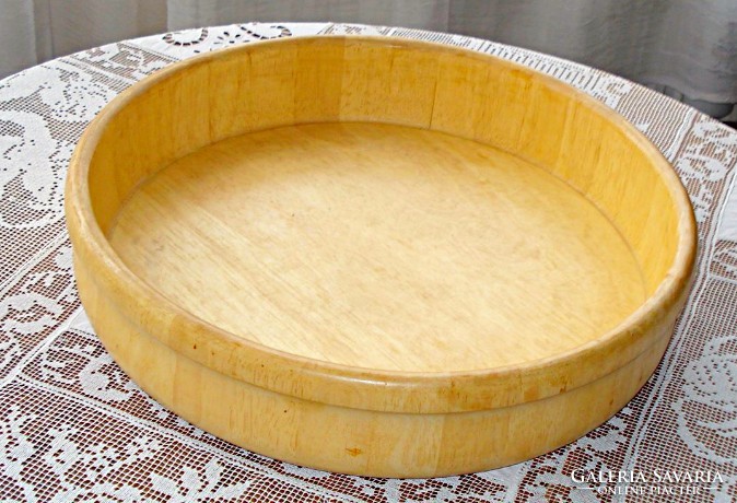 RETRO bambuszfa asztalközép, gyümölcsös tál. /átmérő: 53 cm/