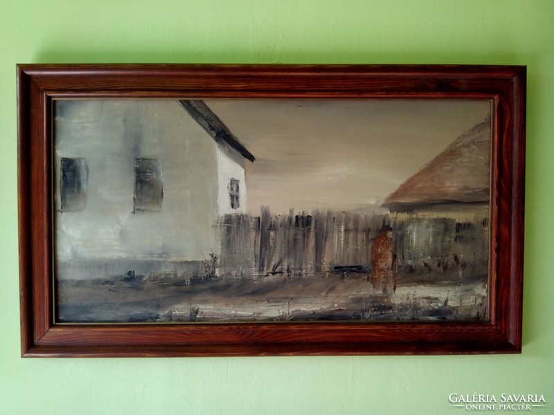 Arable pit oil / wood fiber painting