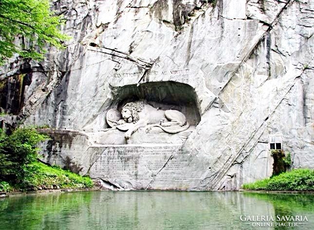 Dying Lion - the saddest stone statue in the world / bertel thorvaldsen /