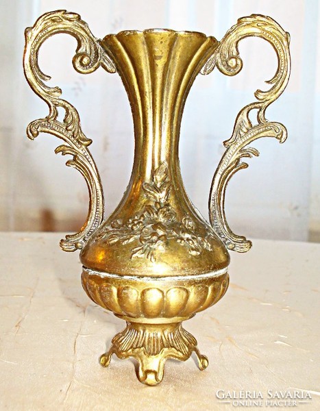 Barokk bronz, füles váza