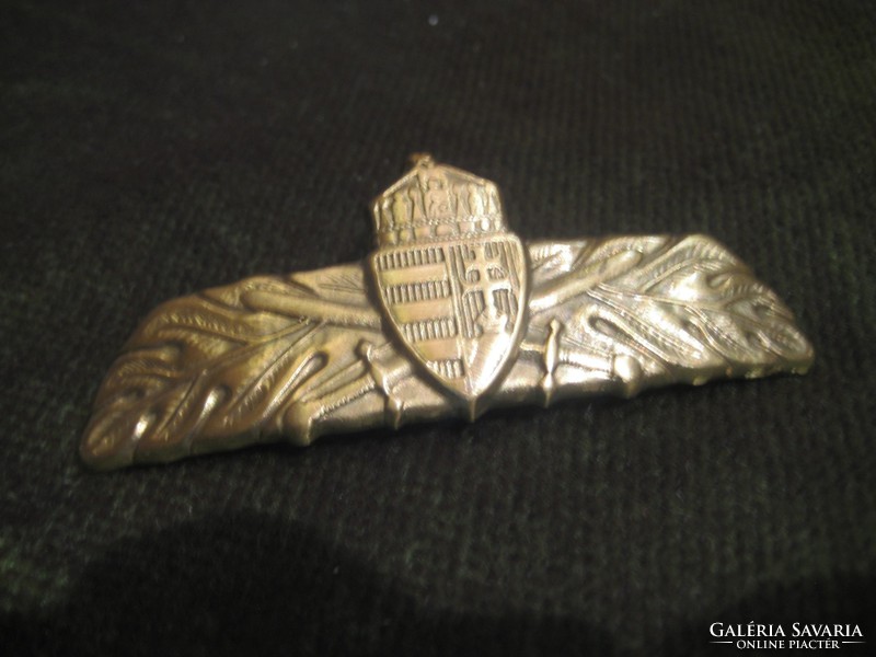 Old military insignia, made of copper, 8 cm