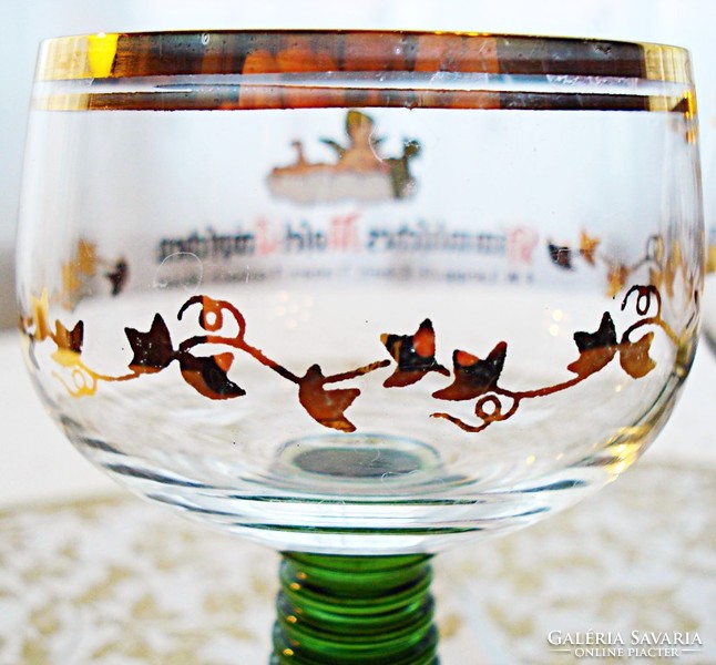 German wine glasses with an angel pattern