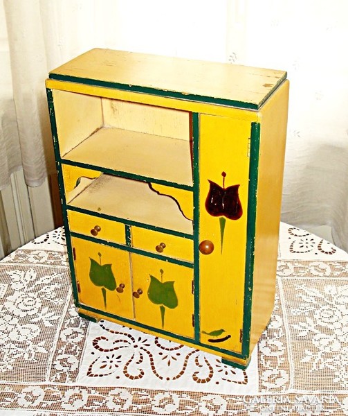 Art Nouveau toy kitchen cabinet