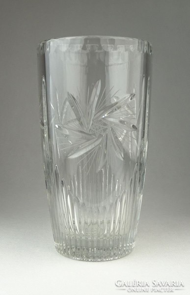 0Q466 Régi csiszolt üveg váza 20 cm