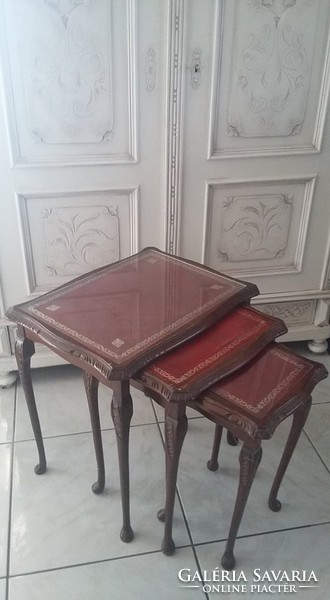 Barokk asztal garnitúra 3 db-os