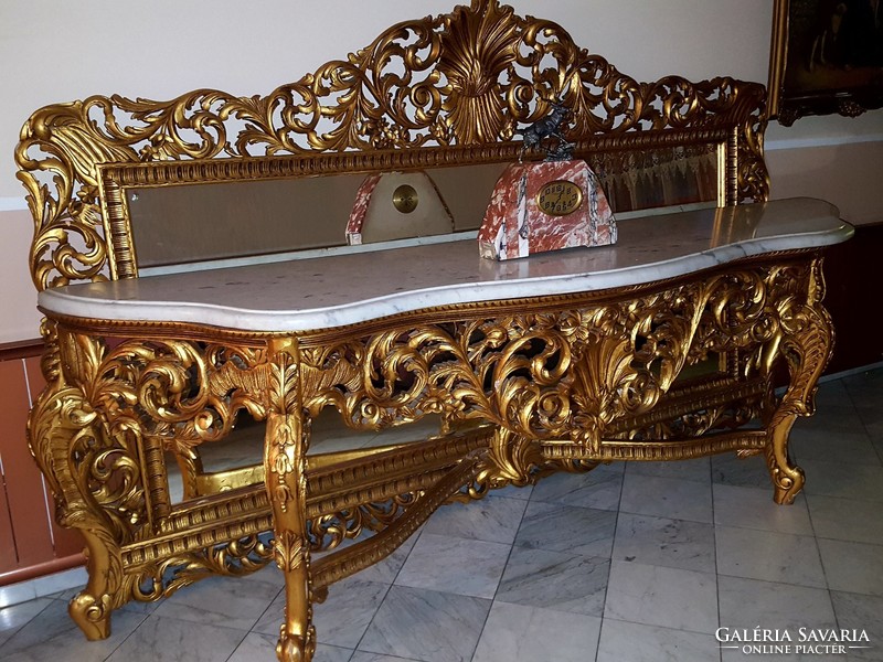 Giant castle furniture - console table with mirror