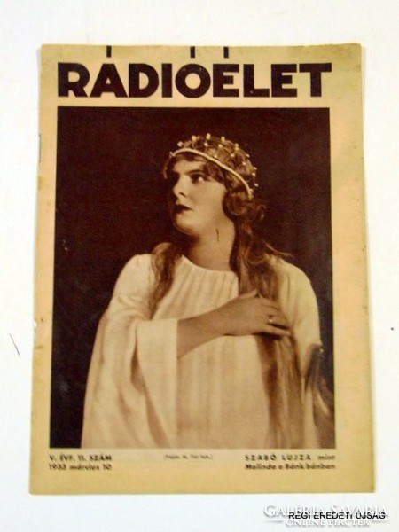 1933 március 10  /  RÁDIÓÉLET  /  RÉGI EREDETI MAGYAR ÚJSÁG Szs.:  4521