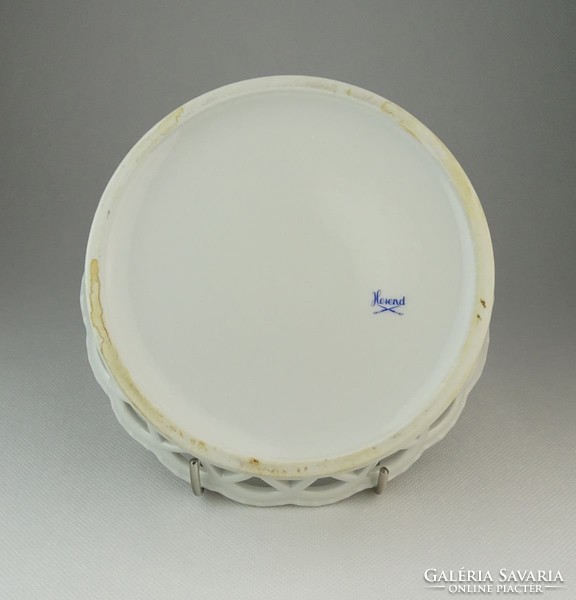 0Q293 Régi aranyozott Herendi porcelán kosár