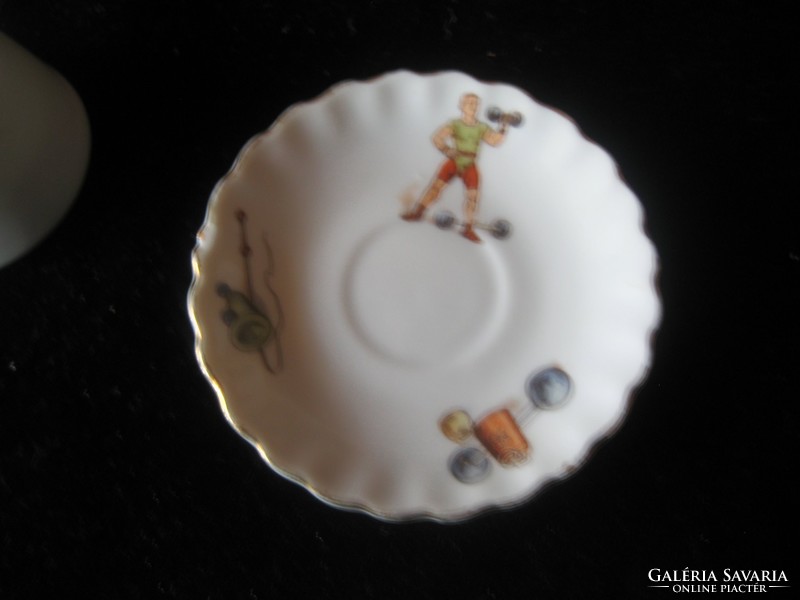 Victoria antique, child, Czech mini porcelain circus scene