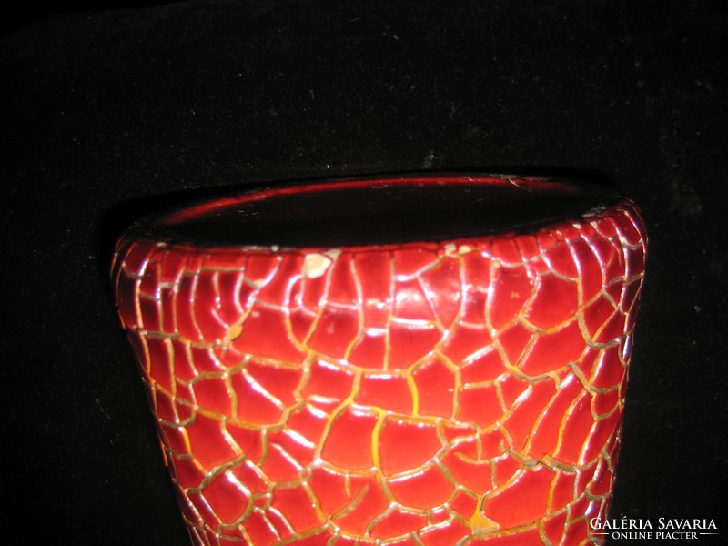 Zsolnay, oxblood glazed vase 11.5 x 28 cm