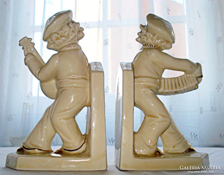 Pair of porcelain bookends