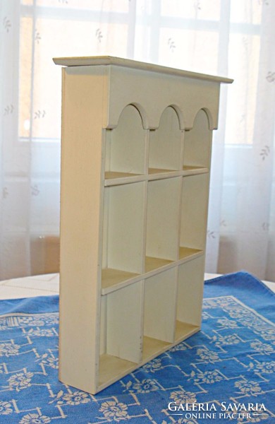 Collection holder, 9-compartment wall shelf