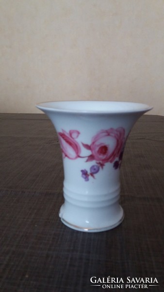 Rosenthal rose motif porcelain vase