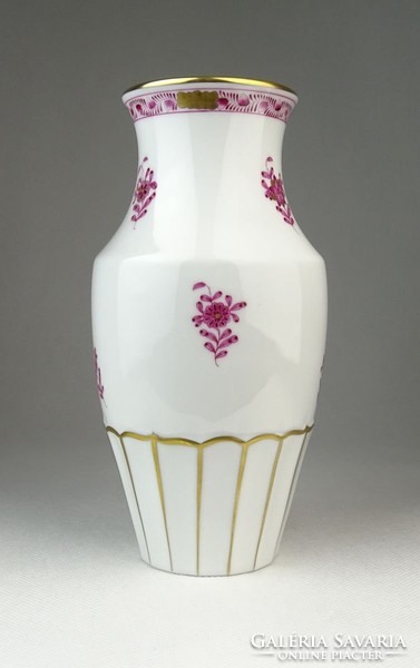 0Q412 Indiai kosaras Herendi porcelán váza 19.5 cm