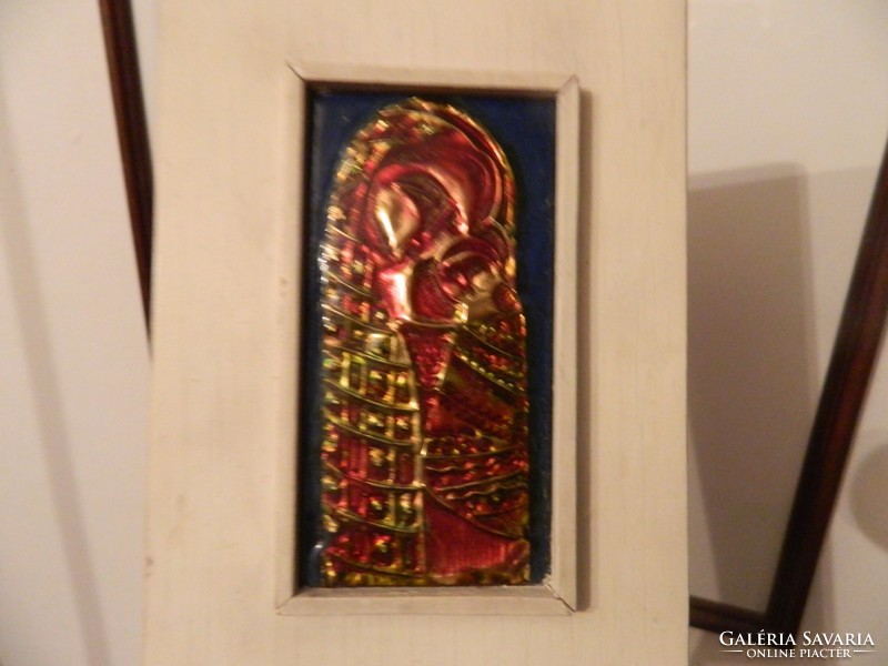 Madonna with Child - artistic fire enamel image