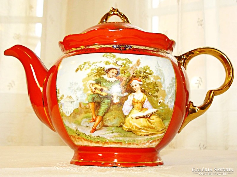 Antique, g. Benedikt, spectacular porcelain tea set (6 persons)