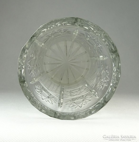 0Q478 Vastag falú régi kristály váza 31 cm