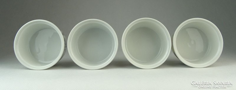 0Q757 Jelzett francia porcelán szuflé forma 4 db