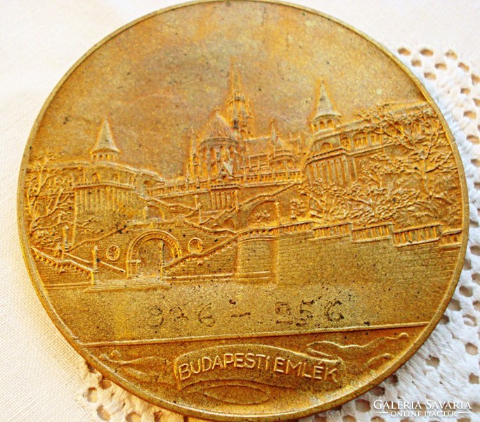 Berán Lajos, Budapesti emlék, bronz plakett  /1931/