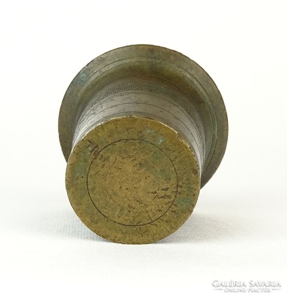 0Q644 Antik kisméretű bronz mozsár
