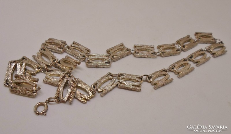 Különleges antik ezüstözött nyaklánc
