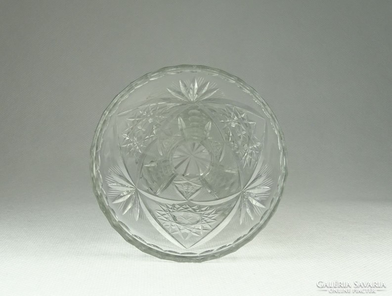 0Q850 Csiszolt üveg váza 16 cm
