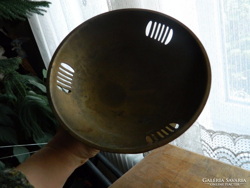 Art Nouveau metal center table, offering