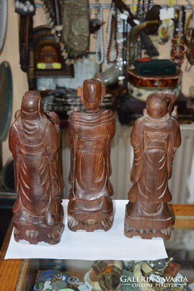 3 darab kínai fa faragott figura
