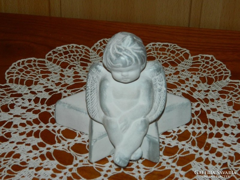 Putto - candle holder - small ceramic sculpture