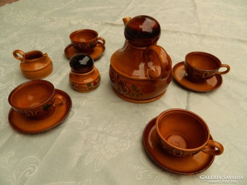 Zell am harmersbach hand painted earthenware tea and coffee set