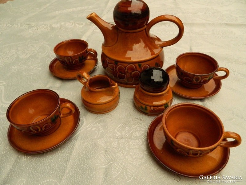 Zell am harmersbach hand painted earthenware tea and coffee set