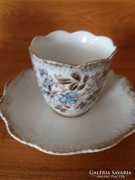 Régi ibolyás sorszámozott porcelán teáskészlet