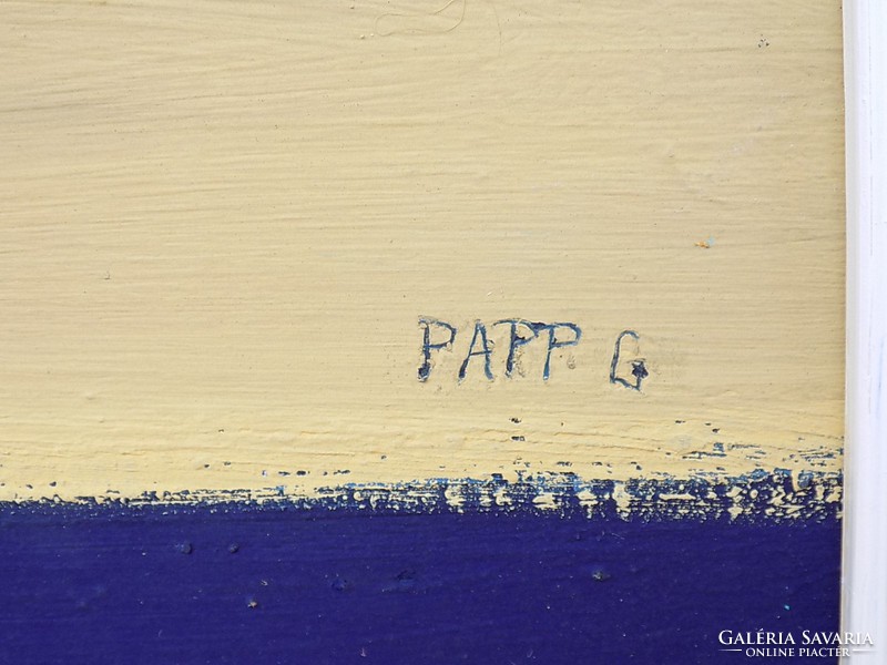 Papp Gábor ( 1936-) Csendélet c. képcsarnokos festménye106xx66cm Eredeti Garanciával