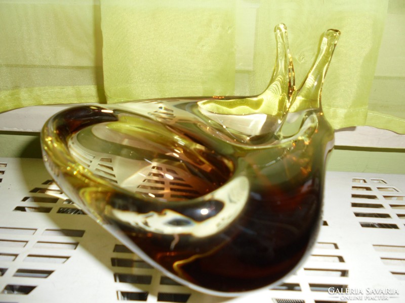 Nagyon különleges több színű muránoi üveg asztali dísz