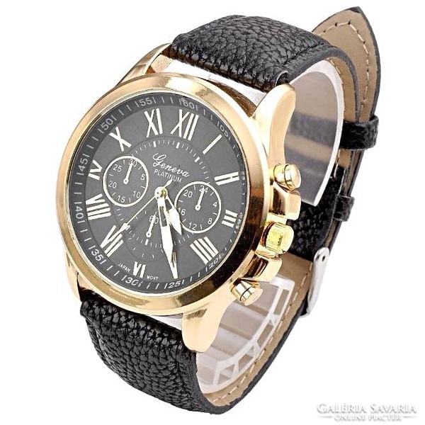 Geneva platinum, fashion unisex analog quartz watch