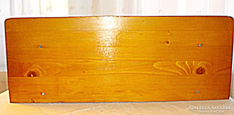 Rustic cantilever pine wall shelf